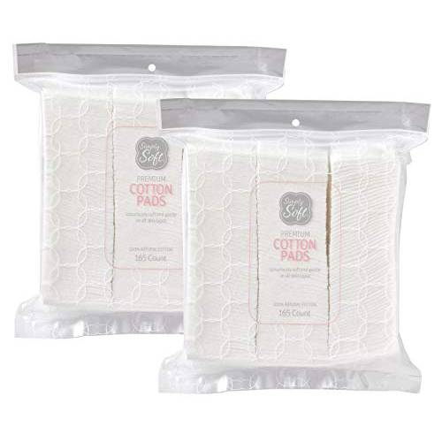 Simply Soft Premium Cotton Pads, 100% Natural and Lint-Free Cotton, Hypoallergenic (330 Count)