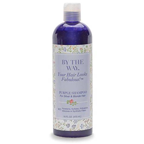 Purple Shampoo by The BTW Co. for Silver, Gray and Blonde Hair: Brighten and Remove Yellowing or Brassy Tones with No Sulfates, No Parabens – 16 ounce – Cruelty-Free for Color-Treated and Natural Hair