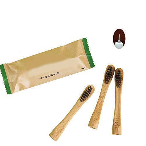 Eco-Friendly Electric Toothbrush Smoker’s Replacement Bamboo Toothbrush Heads Medium Hardness Bristles 6PCS
