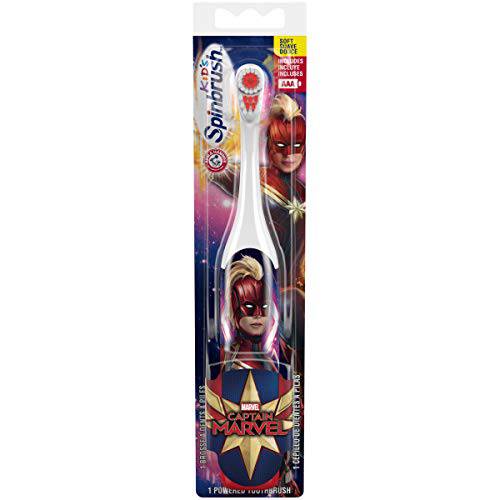 ARM & HAMMER Spinbrush Powered Toothbrush (Pack of 4), Captain Marvel