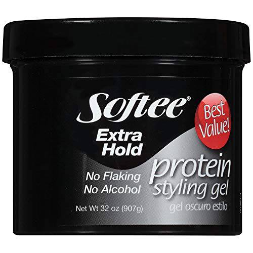 Softee Softee extra hold protein styling gel 32 ounce, Black, 32 Ounce