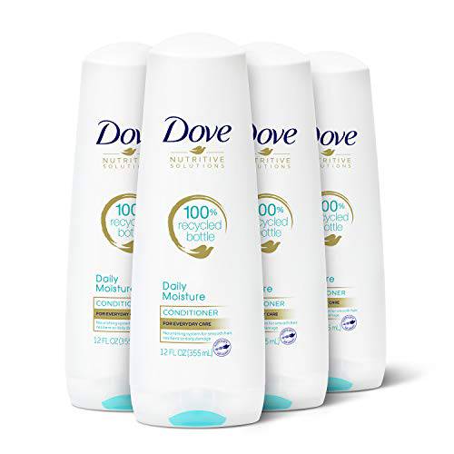 Dove Nutritive Solutions Moisturizing Conditioner for Normal to Dry Hair Daily Moisture Deep Conditioner Detangles and Nourishes Dry Hair, 12 Fl Oz (Pack of 4)