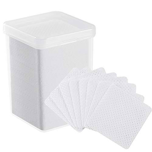 1600PCS Lint Free Nail Wipes Eyelash Extension Glue Wipes Lint Free Cleaning Cotton Cleanser Remover Makeup Cotton Pad Soft Nail Polish Remover Wipes