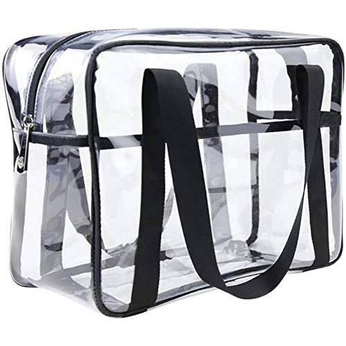 ONEGenug Clear Toiletry Bag Thick Transparent Cosmetic Bag Waterproof Makeup Artist Large Bag Diaper Case Luggage Organizer Storage Easy Clean Large
