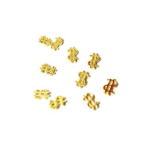 50Pcs Dollar Sign Nail Art Accessories for Nail Decorations Jewels Bill Money Design Treasure Currency Nail 3D Stickers