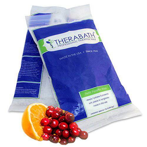 Therabath Paraffin Wax Refill - Use To Relieve Arthritis Pain and Stiff Muscles - Deeply Hydrates and Protects - 24 1-lb Bags Cranberry Zest - Made in USA