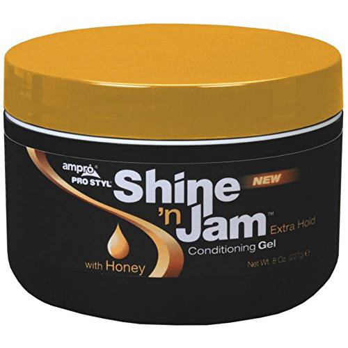 Ampro Shine ’n Jam Conditioning Gel, Extra Hold, 8 oz (Pack of 8)