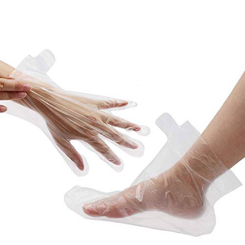 200pcs Paraffin Wax Bath Liners, Paraffin Bags for Hand & Foot, Plastic Paraffin Socks and Gloves for Therabath Hot Wax Therapy Bags Covers for Paraffin Wax Machine (200pcs mittens booties)