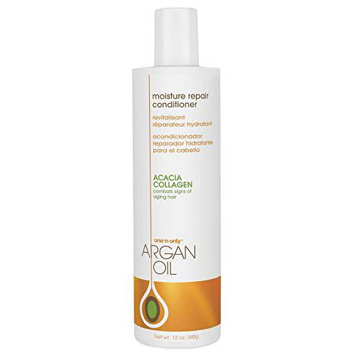 One ’n Only Argan Oil Moisture Repair Conditioner, Helps Detangle and Smooth Damaged Hair Cuticle to Improve Structure, Improves Shine and Manageability, 12 Fl. Oz