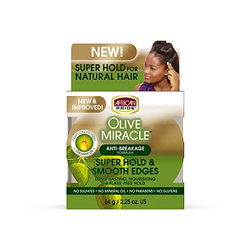 African Pride Olive Miracle Silky Smooth Edges, 2.25 Ounce (Pack of 1)