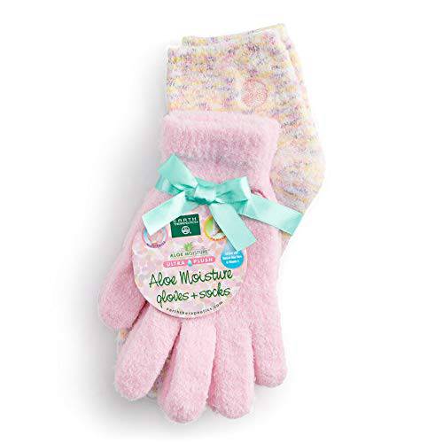Earth Therapeutics Aloe Moisture Gloves & Socks Set - Confetti/Pink