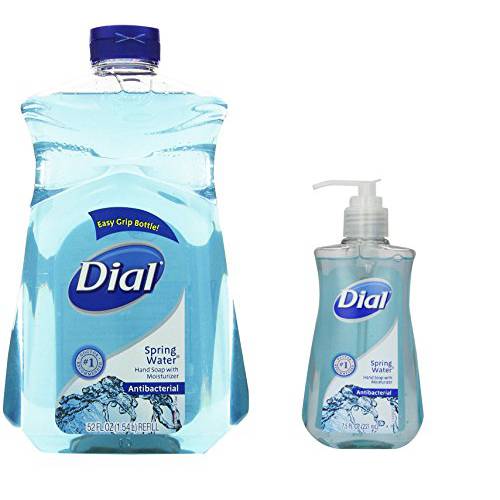 Dial Antibacterial Hand Soap, 52 ounce Refill and 7.5 ounce Pump (Spring Water)