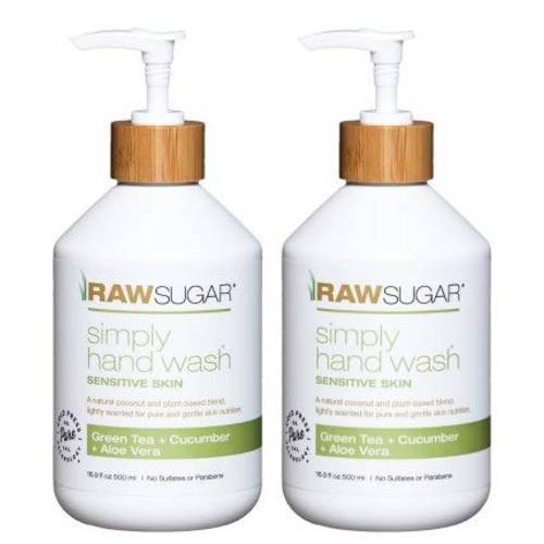 Raw Sugar - Hand Wash Sensitive Skin Green Tea + Cucumber + Aloe 16.9 fl oz - 2-PACK