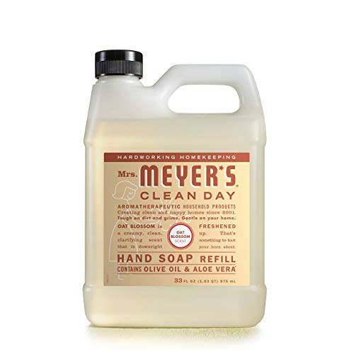 Mrs. Meyer’s Clean Day Liquid Hand Soap Refill, Oat Blossom, 33 Ounce (Pack of 1)