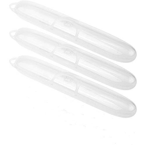 Transparent Plastic Portable Breathable Toothbrush Case Organizer Box Holder Storage with Lid Hook for Travel Outdoor