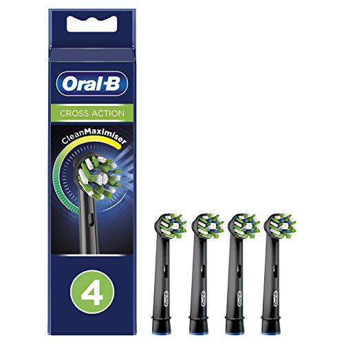 Oral-B Crossaction Black Edition Replacement Heads with Cleanmaximiser Technology