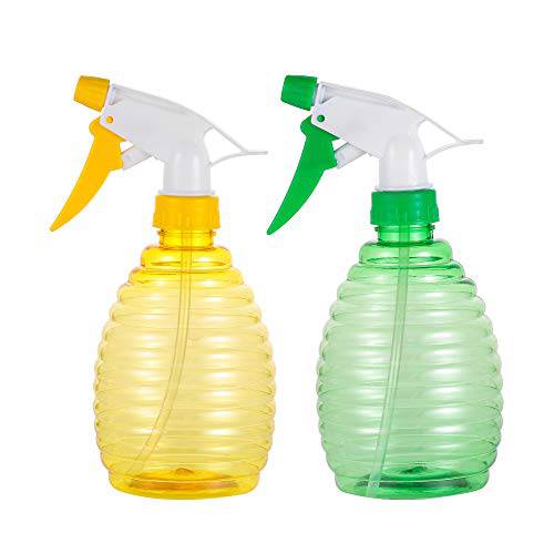 liboyixi Pack of 2-16 Oz Empty Plastic Spray Bottles - Attractive Vibrant Colors - Multi Purpose Use Durable Random color BPA Free Material (16.9 OZ(500ML) 2bottles)