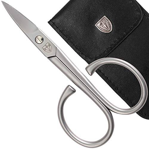 3 Swords Germany - brand quality STAINLESS STEEL INOX CURVED CUTICLE SCISSORS - STRONG SCISSORS FOR STRONG PEOPLE with case by 3 Swords Germany