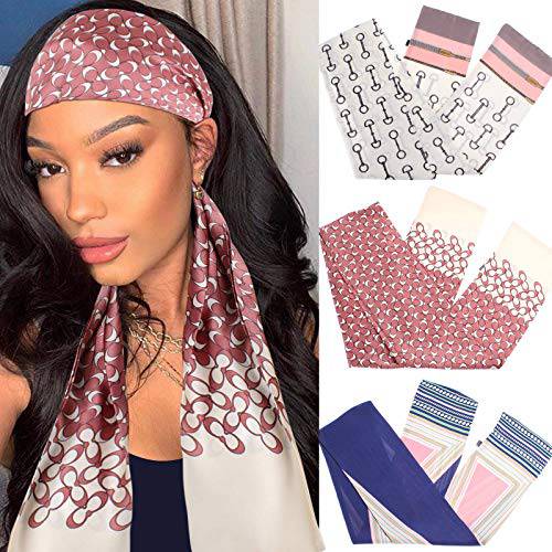 Xtrend Satin Edge Laying Scarf Wrap Headband edge Laying Scarf for lace Wigs Non-slip Hair Wrap Satin Wig Grip For Wig