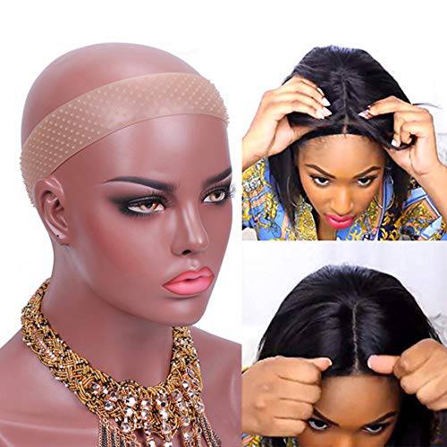 Yuriait Wig Grip Band Non Slip Transparent Silicone Wig Fix Silicone Wig Grip Natural Grip Headbands for Women Comfort Elastic Wig Grip Cap for Lace Wigs to Hold Wigs light brown
