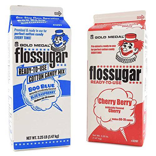Concession Essentials - CE 2 Pack Sugar Cherry and Blueberry 2 Pack Cotton Candy Sugar Cherry and Blueberry