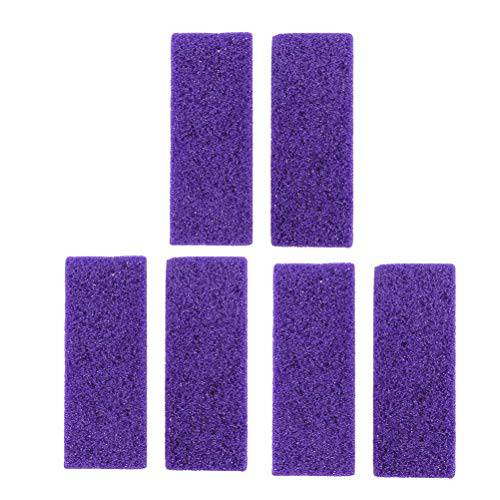 Heallily 6Pcs Natural Pumice Stones Purple Foot Care Tool Callus Remover Pedicure Tool for Hard Skin Dead Skin