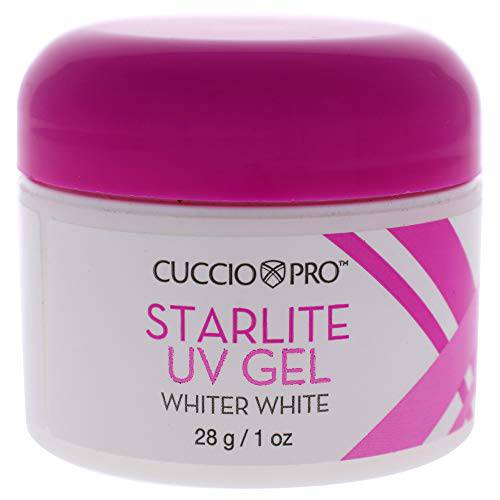 Cuccio Pro Starlite UV Gel - Thermal Bonding Process Ensures Great Strength And Durability - Formulated To Seal With UV Lamps Only - Maintains Natural Thickness - Manicure Use - White - 1 Oz Nail Gel