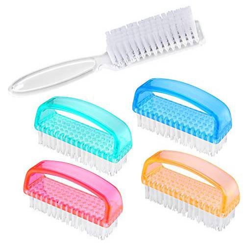 OKF New Version Nail Brush with More Practical Handle, Fingernail Brush Easy to Clean Toes and Nails Scrub(5 Pack)
