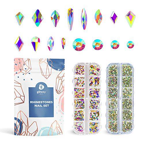 glitzzy 5760 AB crystal rhinestones for nail decorations, nail accessories set
