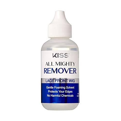 KISS All Mighty Lace Front Wig Remover- Gentle Foaming Solvent, Protect Your Edges, No Harmful chemicals 60mL (2.03 fl OZ)- KAMR01 (Remover)
