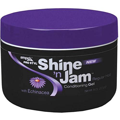 Ampro Shine ’n Jam Conditioning Gel, Regular Hold, 8 oz (Pack of 6)