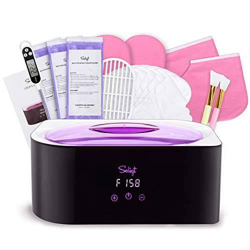 Large 4000ml Paraffin Wax Machine for Hand and Feet, Paraffin Wax Machine for Arthritis, Instantly Moisturizes and Hypoallergenic Paraffin Bath for Smooth and Soft Skin, Elegant Dark Purple Design