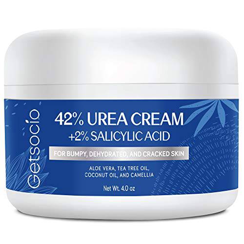 Urea Cream 42% Plus Salicylic Acid 4 Oz, Upgraded Callus Remover Hand Cream Foot Cream for Dry Cracked Feet, Hands, Heels, Elbows, Knees, Intensive Moisturizes & Softens Skin, Exfoliates Dead Skin