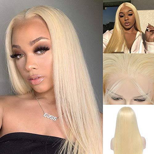HAOFAN 13x4 Lace Front Wigs Human Hair Pre Plucked 150% Density Brazilian Deep Wave Human Hair Wigs for Black Women Glueless Curly Lace Frontal Wigs Human Hair Natural Color(Deep Wave Wigs, 18 Inch)