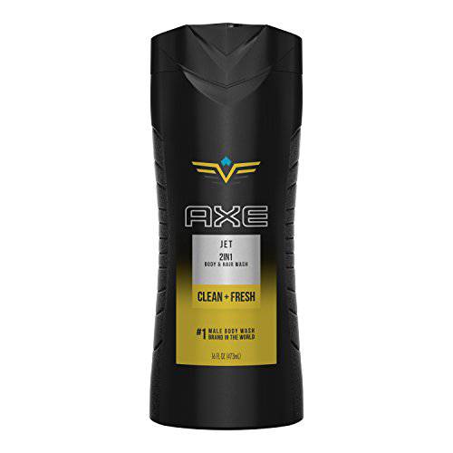 AXE 2 in 1 Body Wash and Shampoo for Men, Jet, 16 oz