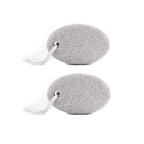 Pumice Stone for feet 2 Pcs - Natural Earth Lava Pumice Stone - Callus Remover for Feet Heels and Palm - Pedicure Exfoliation Tool - Corn Remover - Dry Dead Skin Scrubber - Health Foot Care