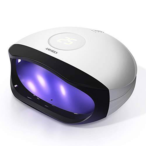 UV LED Nail Lamp, AMORES Gel UV Light Nail Dryer for Gel Nail Polish Manicure Professional Salon 56W Curing Lamp with 4 Timer Setting Sensor