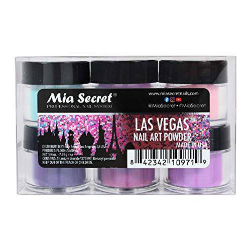 Mia Secret Nail Art LAS Vegas Acrylic Powder 6 Piece