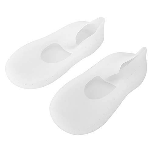 MAVIS LAVEN 1Pair Full Length Soft Silicone Moisturizing Socks Gel Foot Care Protector Breathable for Corns Calluses Cracked Bunions Blister (L)