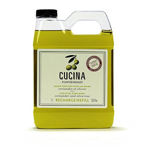 CUCINA Fruits & Passion Hand Soap - Coriander & Olive Tree, 33.8OZ/1L - Refill