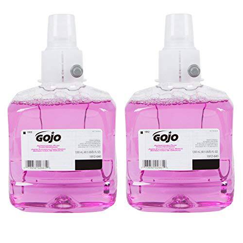 GOJO Antibacterial Foam Handwash, Refill, Plum, 1200mL Refill, 2/Carton