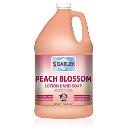 Soaplex liquid Hand Soap - Ultra-Strength Natural soft peach smell Luxurious Lotionized Moisturizing Hand Wash - Made in USA - Refill 1 Gallon (128 oz)