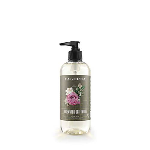 Caldrea Hand Wash Soap, Aloe Vera Gel, Olive Oil And Essential Oils To Cleanse And Condition, Rosewater Driftwood Scent, 10.8 Oz