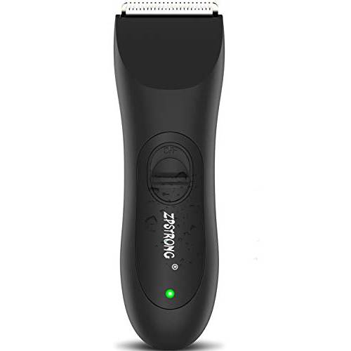 Body Hair Trimmer for Men Pubic, Electric Groin Hair Trimmer, Waterproof Wet and Dry Clipper, Ultimate Male Hygiene Ball Shaver, Safe Replaceable Ceramic Blade Head, USB Charged and Quiet