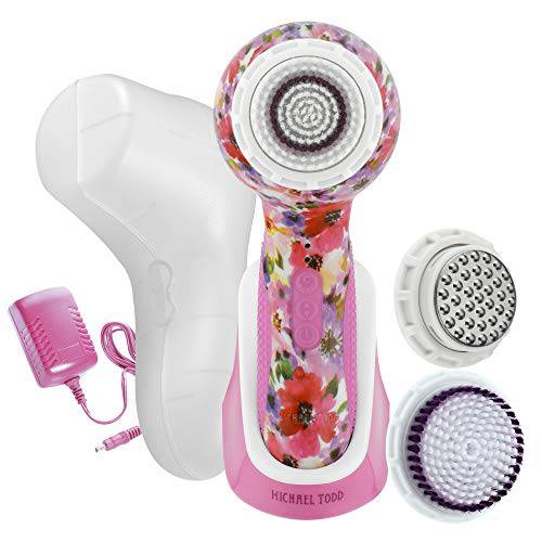Michael Todd Beauty Soniclear Elite - Facial Cleansing Brush System - 6-Speed Powered Exfoliating Face & Body Brush