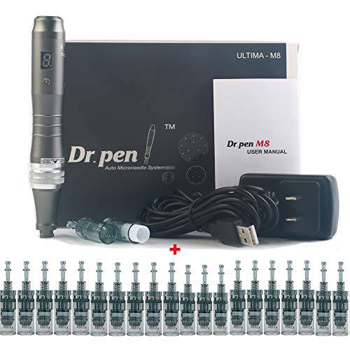 Dr. Pen Ultima M8 - Skin Care Tool Kit for Face and Body - 22 Cartridges 0.25mm (16pins x12+ 36pins x10)