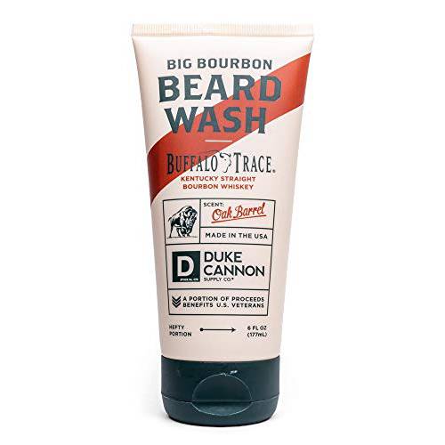 Duke Cannon Supply Co. Big Bourbon Beard Wash, 6 Fl Oz, Oak Barrel Scent - Made with Plant-based Ingredients to Strengthen, Rejuvenate, Soften and Condition