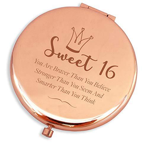 16th Birthday Gifts for Girls, Sweet 16th Birthday for Bestie Daughter BFF, Makeup Mirror
