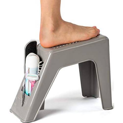 Demi’s Home Shower Foot Rest - Pedicure Foot Rest - Grey - (Supplies Not Included)