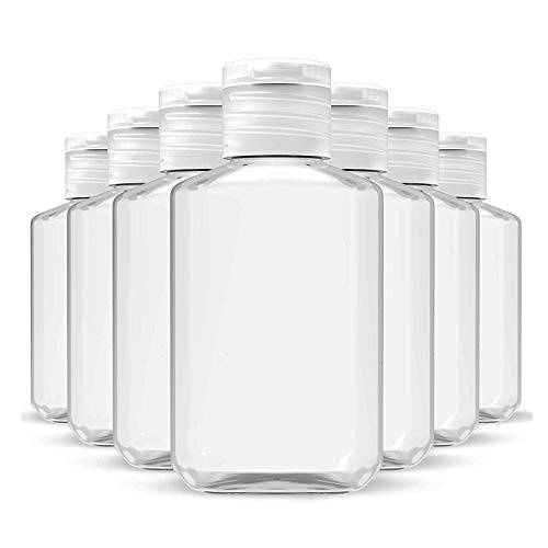 40pcs 2oz Empty Clear Travel PET Plastic Bottles with Flip Top Caps,Refillable Top Bottles, BPA/No Parabens